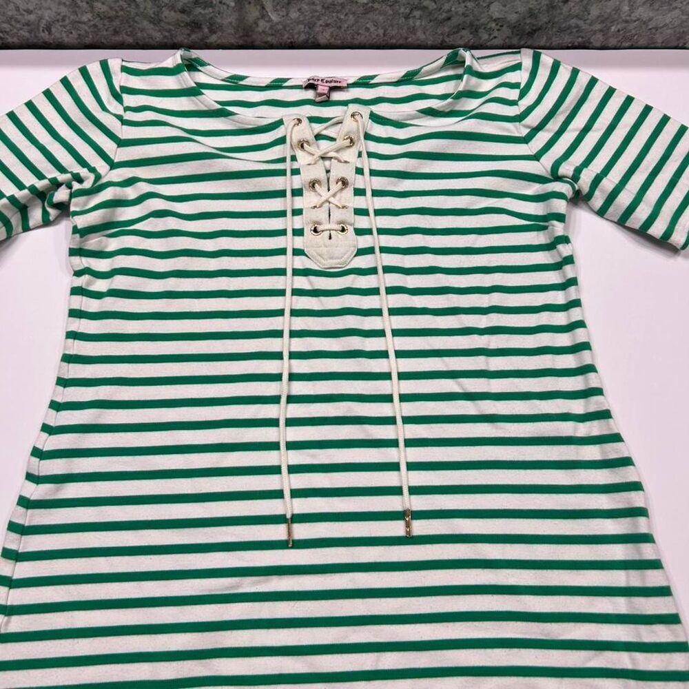 Juicy-couture Women's Green and White Dress